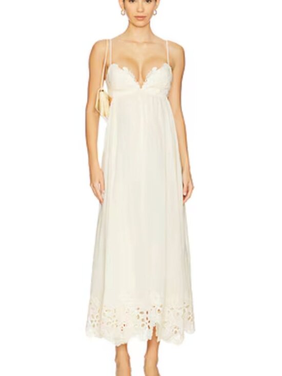 Zimmermann Dresses & Skirts - Zimmermann Coco embroidered ramie maxi dress 2 /M NWT